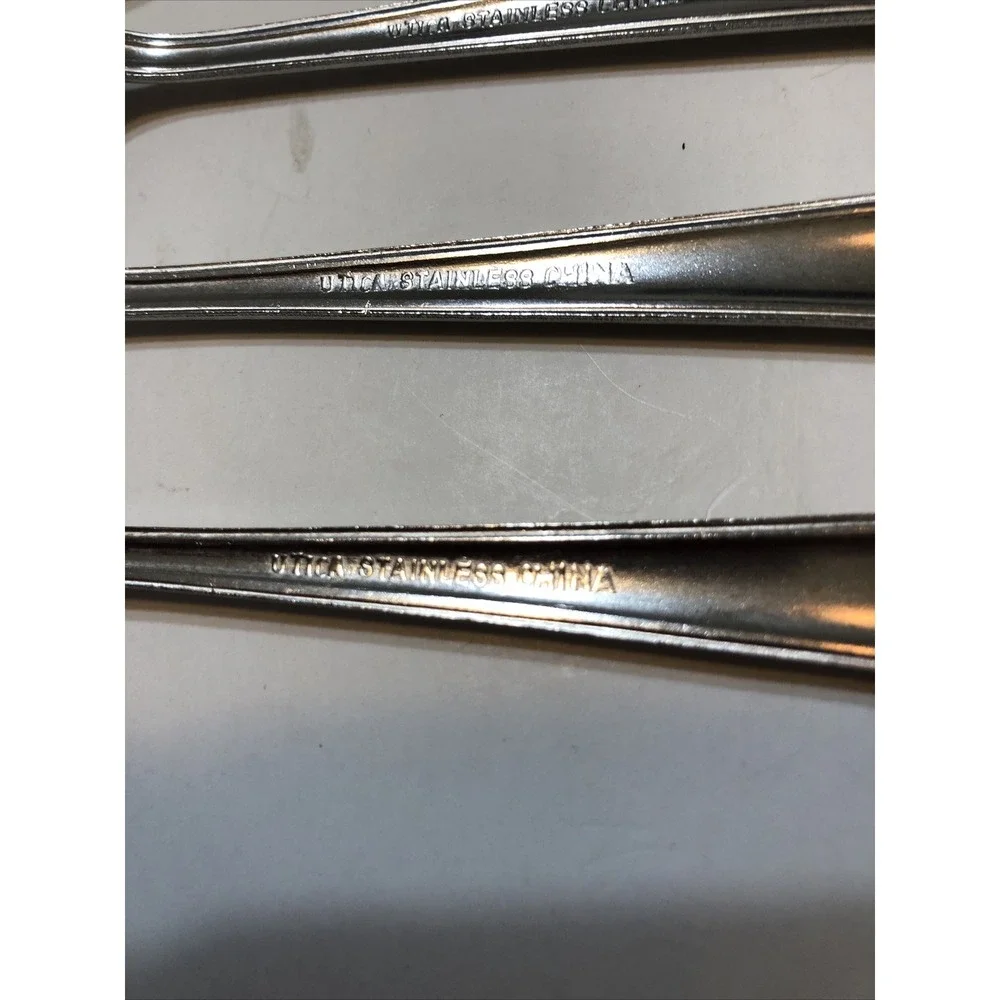 Utica Stainless Steel Flatware Mixed Lot Of 12 Sea Sprite Pattern Silverware